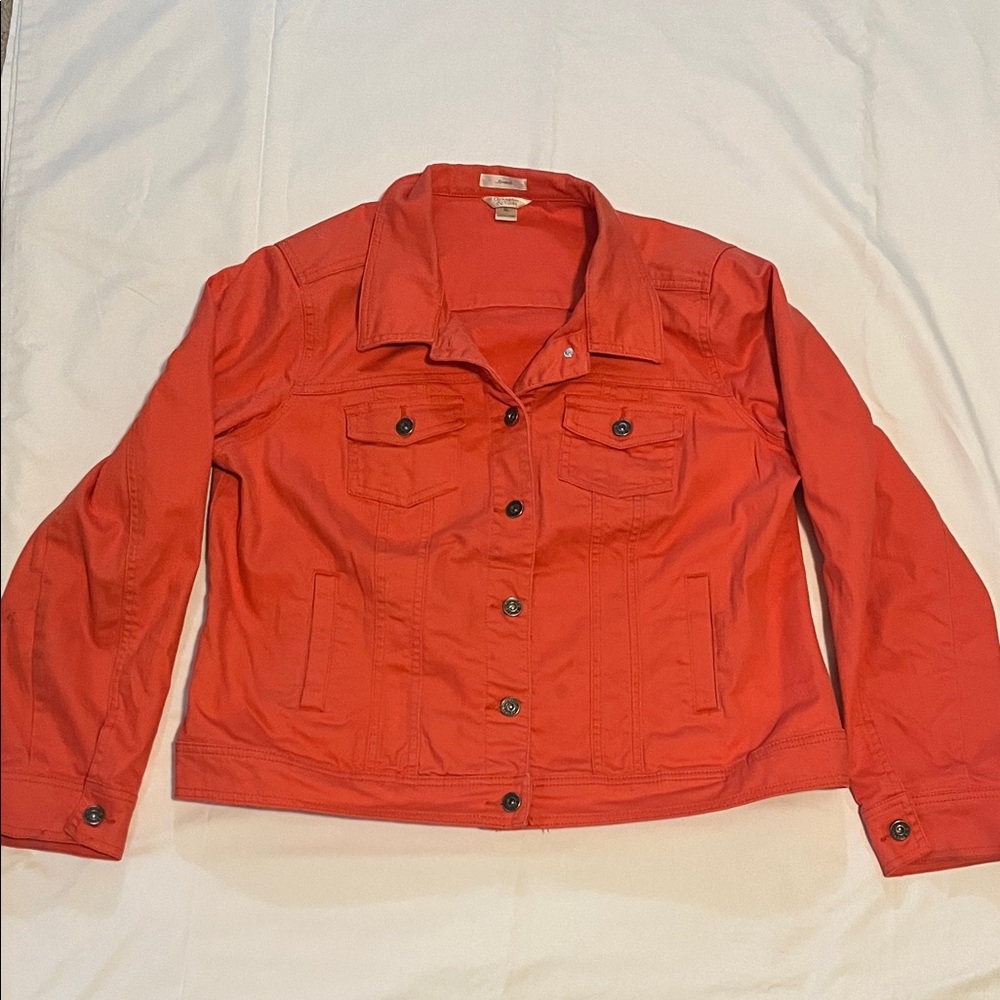Croft & Barrow Red Jean Jacket